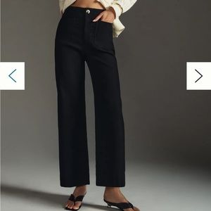 Anthropologie Maeve Colette Cropped Wide Leg Pants